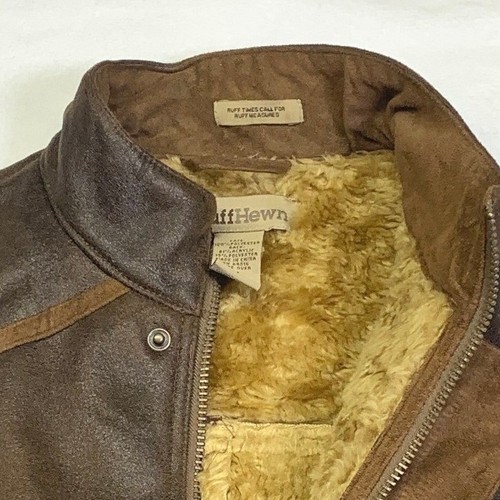 Ruff hewn brown faux - ruff,